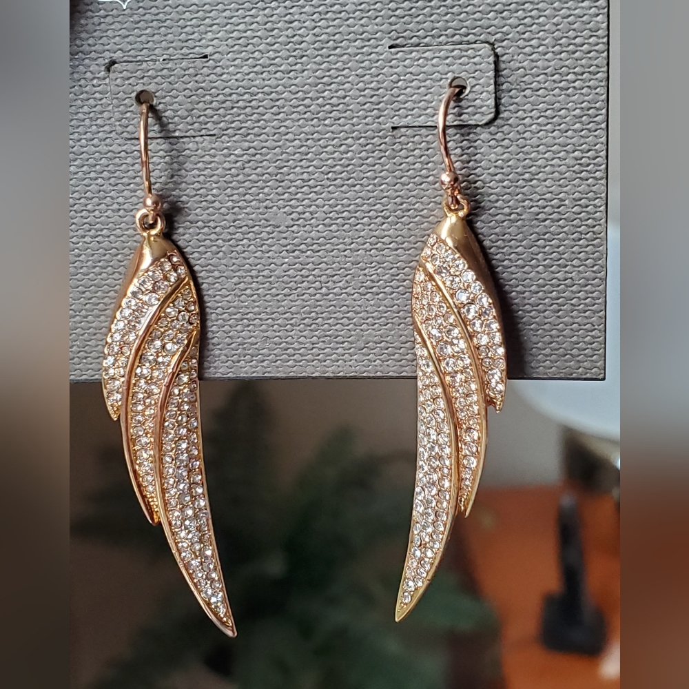 Angel Wings earrings. Rose gold tone. Vince Camuto.